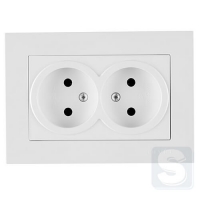 Розетка подвійна без заземлення 16A/220V Arvia Electric KAREN Білий (20 01 1000 908)